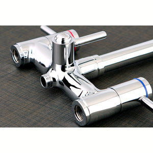 Concord KS8351DL Three-Handle 2-Hole Freestanding Tub Faucet with Hand Shower, Polished Chrome