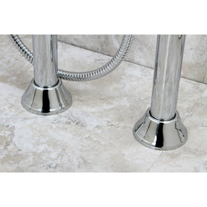 Concord KS8351DL Three-Handle 2-Hole Freestanding Tub Faucet with Hand Shower, Polished Chrome