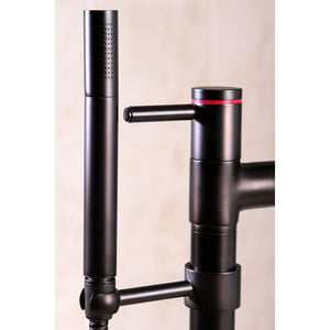 Concord KS8355DL Three-Handle 2-Hole Freestanding Tub Faucet with Hand Shower, Oil Rubbed Bronze