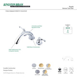 Royale KS8362FL Two-Handle 3-Hole Deck Mount Roman Tub Faucet, Polished Brass