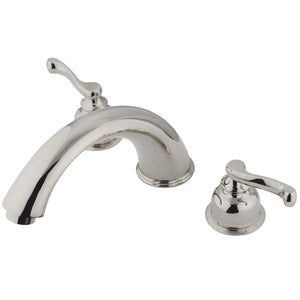 Royale KS8368FL Two-Handle 3-Hole Deck Mount Roman Tub Faucet, Brushed Nickel