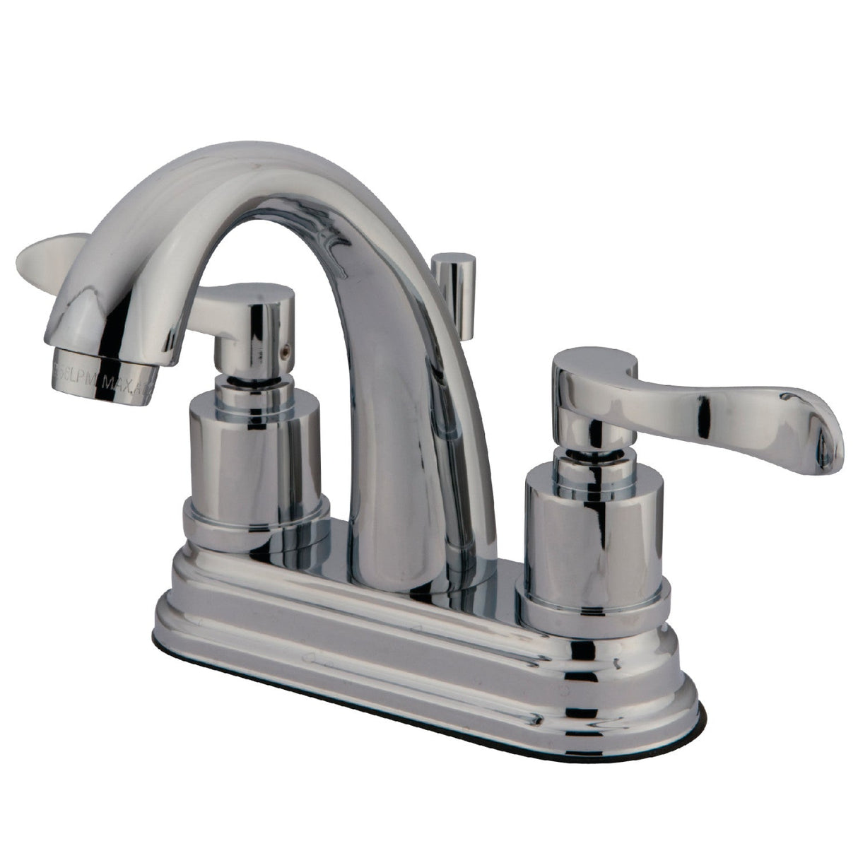 KS8611DFL Two-Handle 3-Hole Deck Mount 4" Centerset Bathroom Faucet with Brass Pop-Up, Polished Chrome