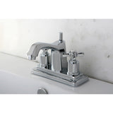 Millennium KS8641ZX Two-Handle 3-Hole Deck Mount 4" Centerset Bathroom Faucet with Brass Pop-Up, Polished Chrome