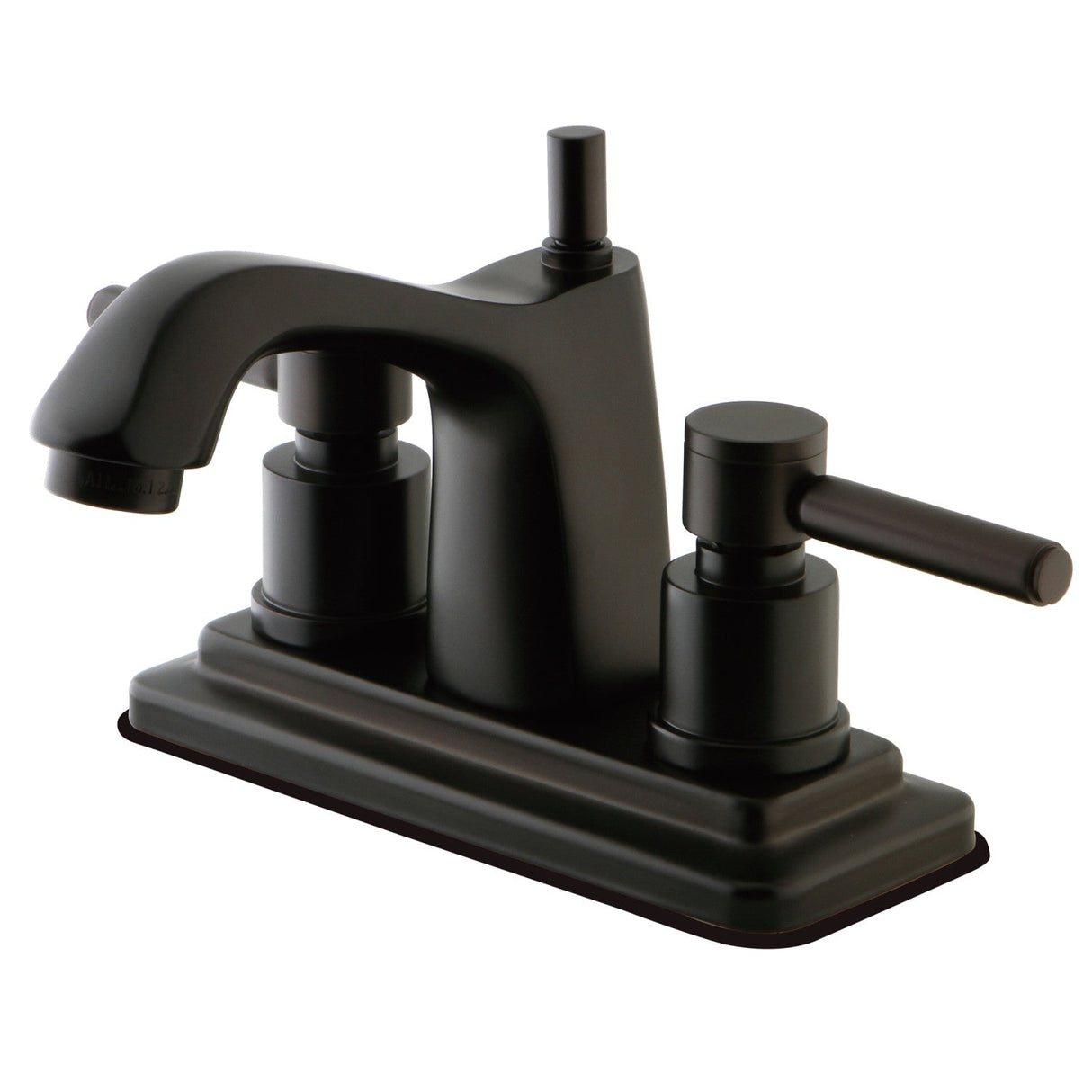 Concord KS8645DL Two-Handle 3-Hole Deck Mount 4" Centerset Bathroom Faucet with Brass Pop-Up, Oil Rubbed Bronze