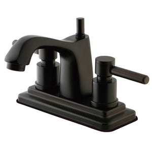 Concord KS8645DL Two-Handle 3-Hole Deck Mount 4" Centerset Bathroom Faucet with Brass Pop-Up, Oil Rubbed Bronze