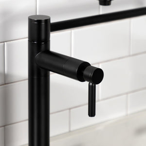 Concord KS8700DL Two-Handle 1-Hole Deck Mount Pot Filler, Matte Black