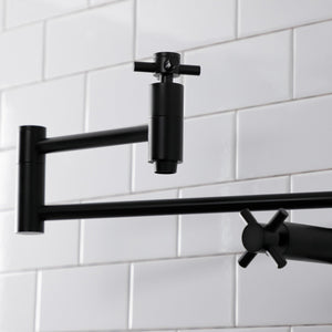 Concord KS8700DX Two-Handle 1-Hole Deck Mount Pot Filler, Matte Black