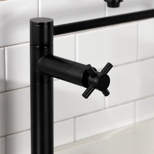 Concord KS8700DX Two-Handle 1-Hole Deck Mount Pot Filler, Matte Black