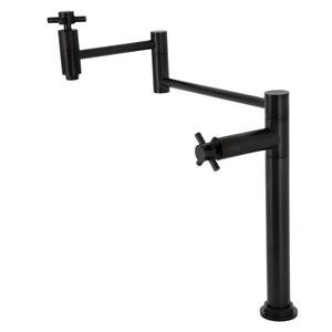 Concord KS8700DX Two-Handle 1-Hole Deck Mount Pot Filler, Matte Black