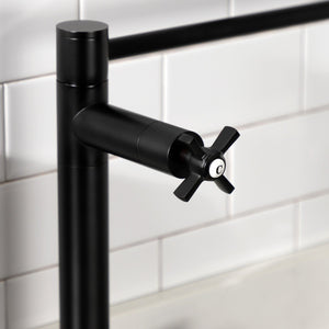 Millennium KS8700ZX Two-Handle 1-Hole Deck Mount Pot Filler, Matte Black