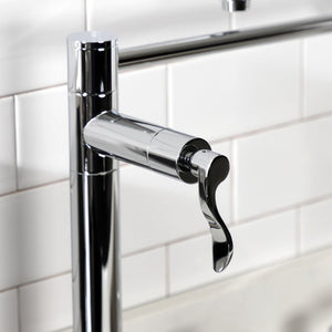 NuWave KS8701DFL Two-Handle 1-Hole Deck Mount Pot Filler, Polished Chrome