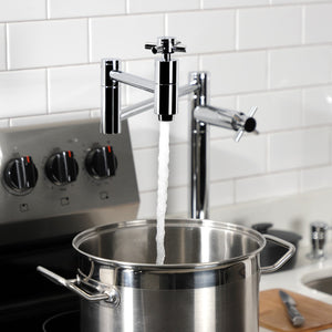 Concord KS8701DX Two-Handle 1-Hole Deck Mount Pot Filler, Polished Chrome