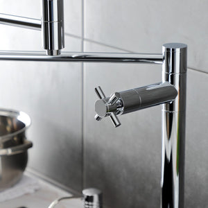 Concord KS8701DX Two-Handle 1-Hole Deck Mount Pot Filler, Polished Chrome