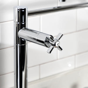 Millennium KS8701ZX Two-Handle 1-Hole Deck Mount Pot Filler, Polished Chrome