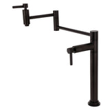 Concord KS8705DL Two-Handle 1-Hole Deck Mount Pot Filler, Oil Rubbed Bronze