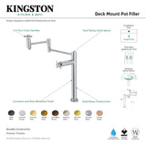Concord KS8705DX Two-Handle 1-Hole Deck Mount Pot Filler, Oil Rubbed Bronze