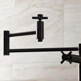 Concord KS8705DX Two-Handle 1-Hole Deck Mount Pot Filler, Oil Rubbed Bronze