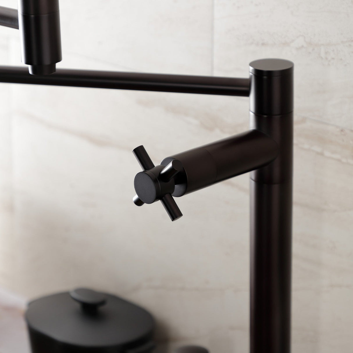 Concord KS8705DX Two-Handle 1-Hole Deck Mount Pot Filler, Oil Rubbed Bronze