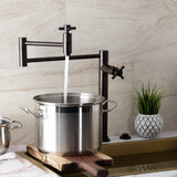 Concord KS8705DX Two-Handle 1-Hole Deck Mount Pot Filler, Oil Rubbed Bronze