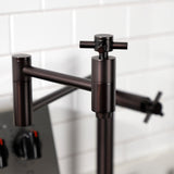 Concord KS8705DX Two-Handle 1-Hole Deck Mount Pot Filler, Oil Rubbed Bronze