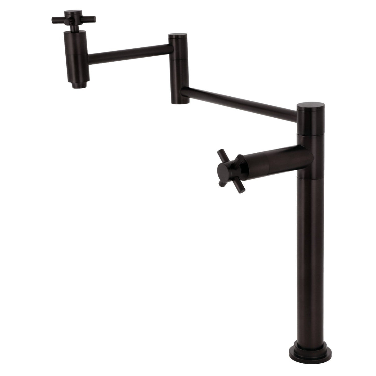 Concord KS8705DX Two-Handle 1-Hole Deck Mount Pot Filler, Oil Rubbed Bronze