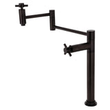 Concord KS8705DX Two-Handle 1-Hole Deck Mount Pot Filler, Oil Rubbed Bronze
