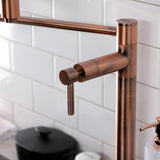 Concord KS870DLAC Two-Handle 1-Hole Deck Mount Pot Filler, Antique Copper