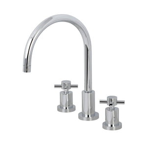 Concord KS8721DXLS Two-Handle 3-Hole Deck Mount Widespread Kitchen Faucet, Polished Chrome