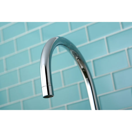 Millennium KS8721ZX Two-Handle 4-Hole Deck Mount Widespread Kitchen Faucet with Plastic Sprayer, Polished Chrome