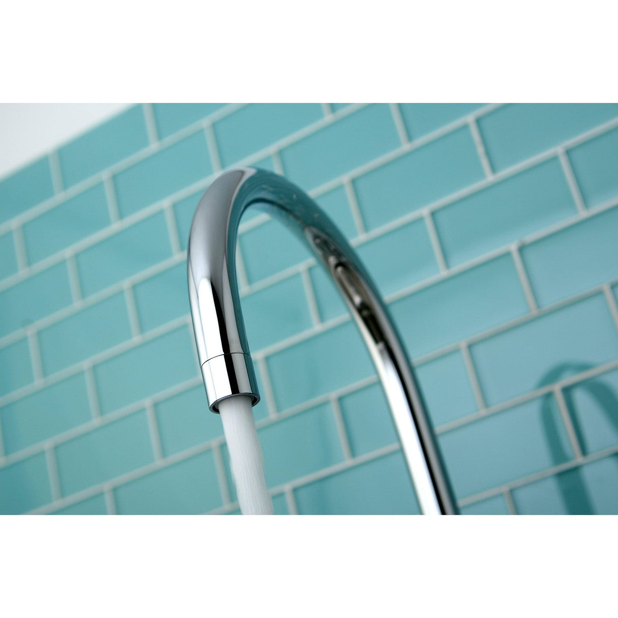 Millennium KS8721ZX Two-Handle 4-Hole Deck Mount Widespread Kitchen Faucet with Plastic Sprayer, Polished Chrome