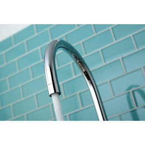 Millennium KS8721ZX Two-Handle 4-Hole Deck Mount Widespread Kitchen Faucet with Plastic Sprayer, Polished Chrome