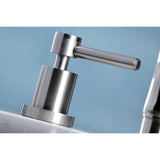 Concord KS8728DL Two-Handle 4-Hole Deck Mount Widespread Kitchen Faucet with Plastic Sprayer, Brushed Nickel