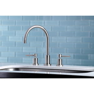 Concord KS8728DLLS Two-Handle 3-Hole Deck Mount Widespread Kitchen Faucet, Brushed Nickel