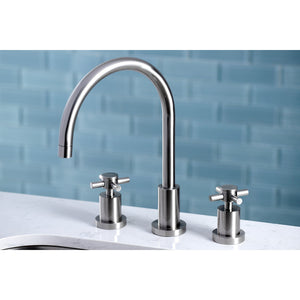 Concord KS8728DXLS Two-Handle 3-Hole Deck Mount Widespread Kitchen Faucet, Brushed Nickel