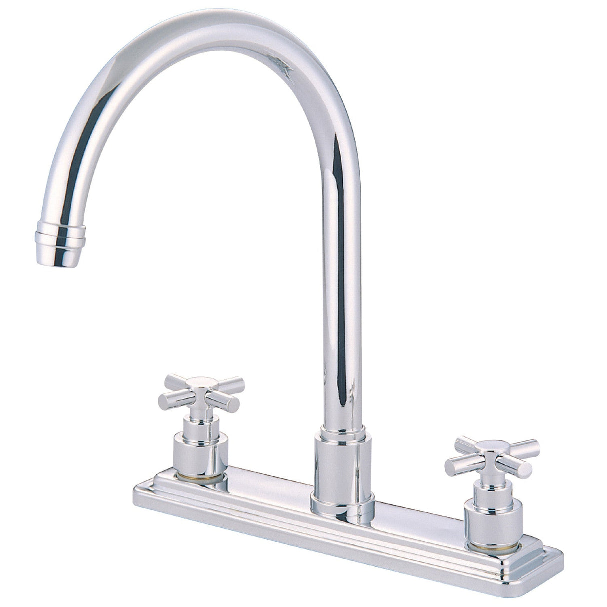 KS8791EXLS Two-Handle 1-or-3 Hole Deck Mount 8" Centerset Kitchen Faucet, Polished Chrome