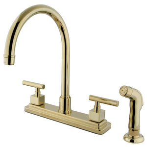 Claremont KS8792CQL Two-Handle 4-Hole Deck Mount 8