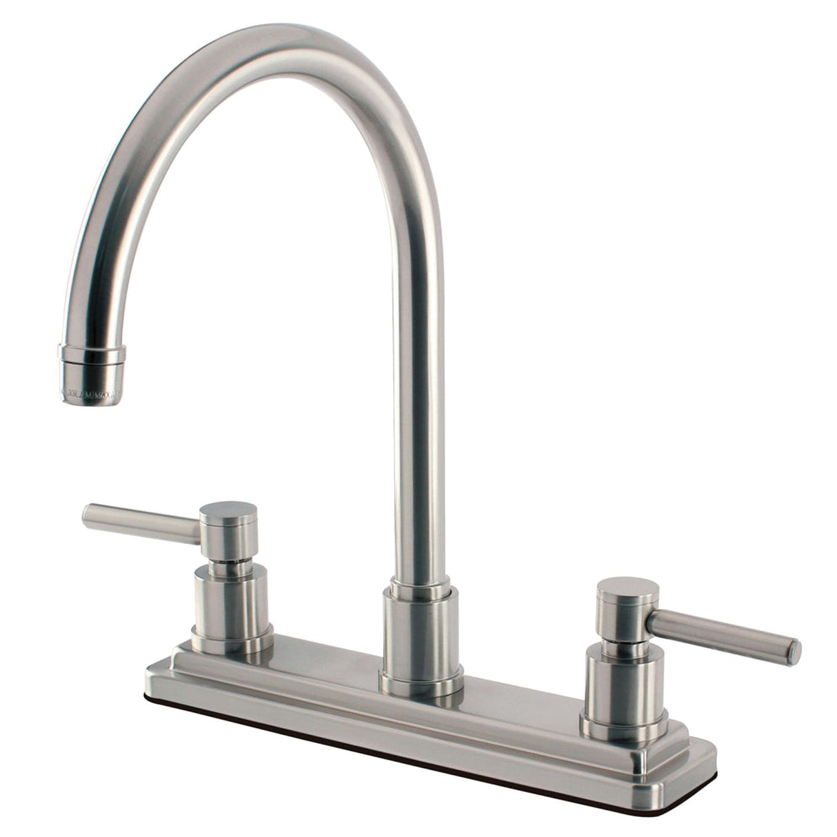 Concord KS8798DLLS Two-Handle 1-or-3 Hole Deck Mount 8" Centerset Kitchen Faucet, Brushed Nickel