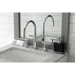 Kaiser KS8921CKL Two-Handle Deck Mount Widespread Bathroom Faucet with Brass Pop-Up, Polished Chrome