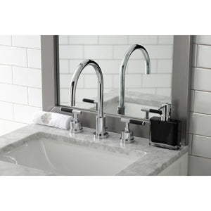 Kaiser KS8921CKL Two-Handle Deck Mount Widespread Bathroom Faucet with Brass Pop-Up, Polished Chrome