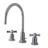 Millennium KS8921ZX Two-Handle 3-Hole Deck Mount Widespread Bathroom Faucet with Brass Pop-Up, Polished Chrome
