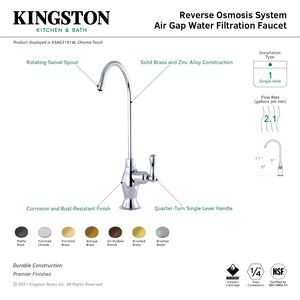 Restoration KSAG3191AL Single-Handle 1-Hole Deck Mount Water Filtration Faucet, Polished Chrome
