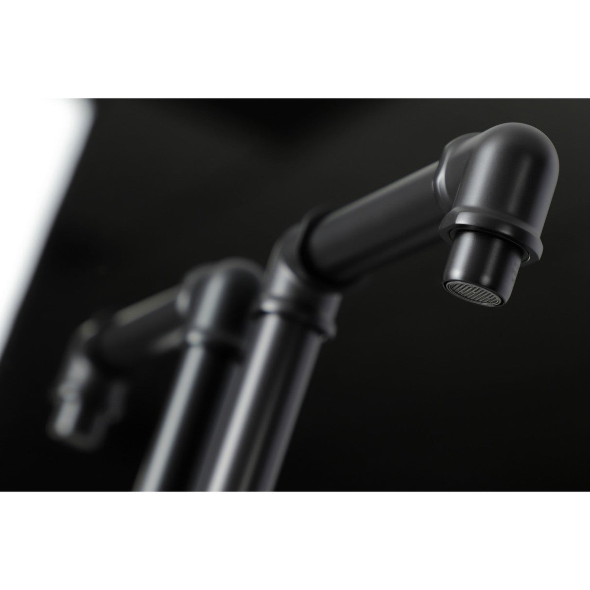 Belknap KSD144RXMB Single-Handle 1-Hole Deck Mount Bathroom Faucet with Push Pop-Up, Matte Black
