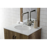 Belknap KSD144RXPN Single-Handle 1-Hole Deck Mount Bathroom Faucet with Push Pop-Up, Polished Nickel