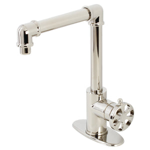 Belknap KSD144RXPN Single-Handle 1-Hole Deck Mount Bathroom Faucet with Push Pop-Up, Polished Nickel