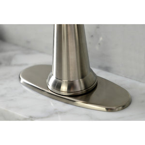Nautical KSD154BXBN Single-Handle 1-Hole Deck Mount Bathroom Faucet with Push Pop-Up and Deck Plate, Brushed Nickel