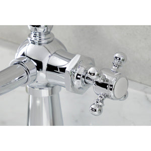 Nautical KSD154BXCP Single-Handle 1-Hole Deck Mount Bathroom Faucet with Push Pop-Up and Deck Plate, Polished Chrome