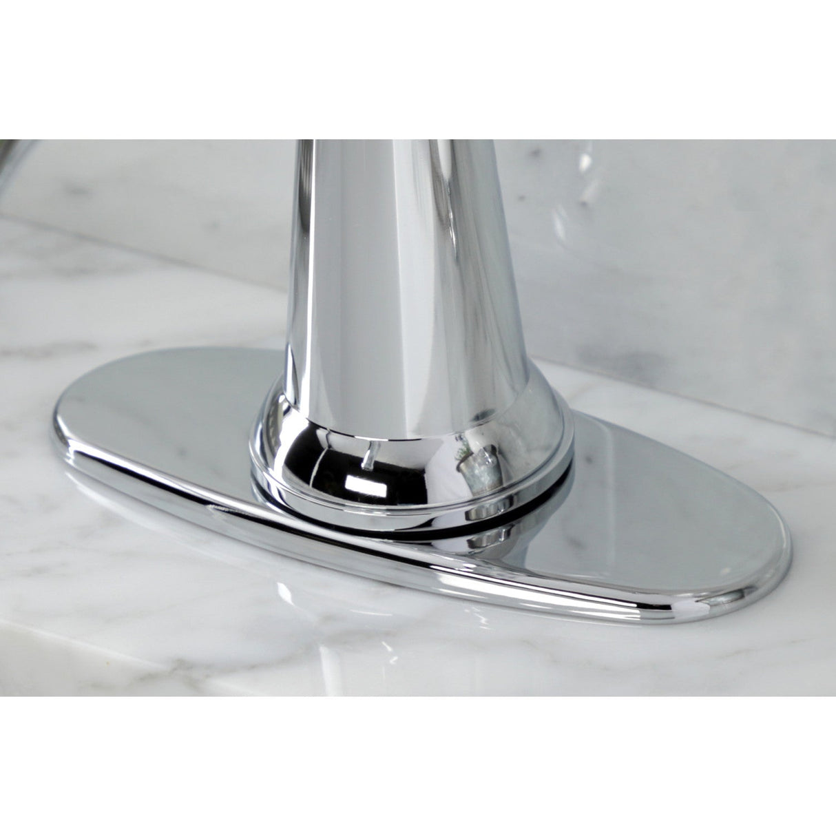 Nautical KSD154BXCP Single-Handle 1-Hole Deck Mount Bathroom Faucet with Push Pop-Up and Deck Plate, Polished Chrome