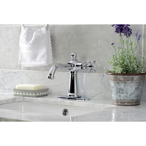 Nautical KSD154BXCP Single-Handle 1-Hole Deck Mount Bathroom Faucet with Push Pop-Up and Deck Plate, Polished Chrome
