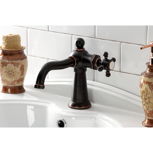 Nautical KSD154BXNB Single-Handle 1-Hole Deck Mount Bathroom Faucet with Push Pop-Up and Deck Plate, Naples Bronze