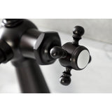Nautical KSD154BXORB Single-Handle 1-Hole Deck Mount Bathroom Faucet with Push Pop-Up and Deck Plate, Oil Rubbed Bronze